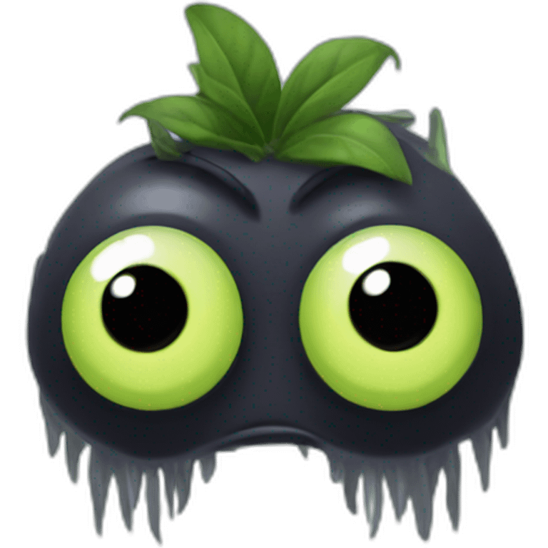 Black seed with tree eyes pvz emoji