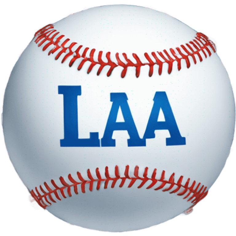 Blue Baseball with the letters (LA) in the center of the ball in white  emoji