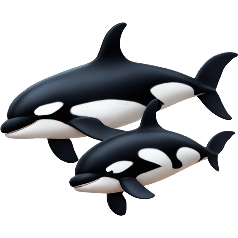 Orca with a baby  emoji