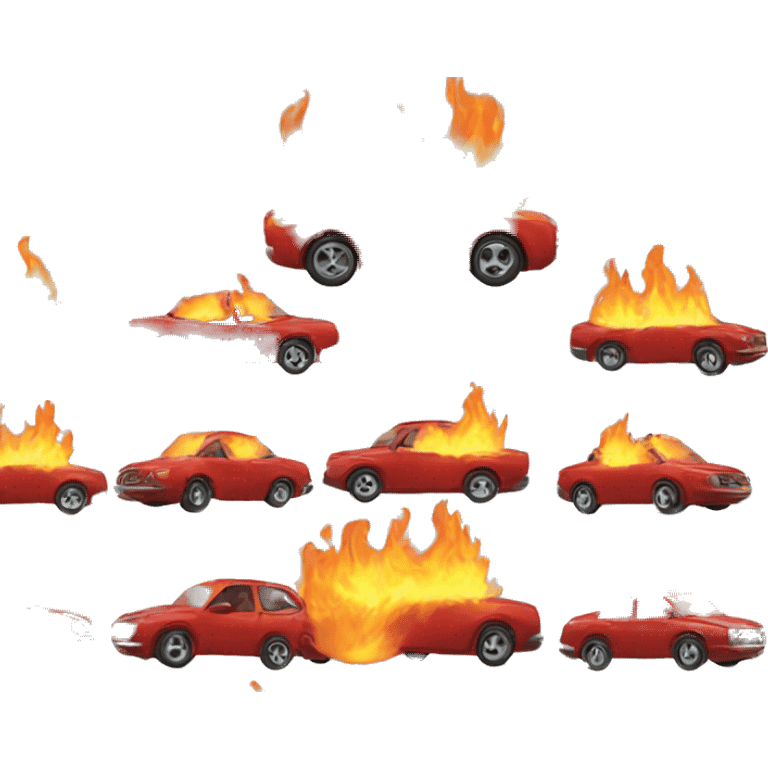 car with fire emoji