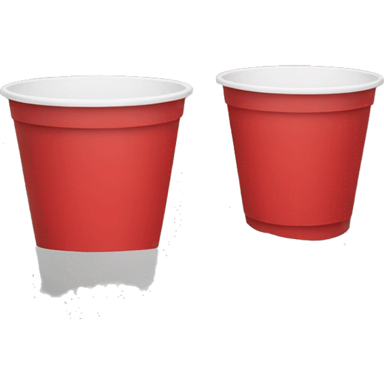 2 reds party cup touching  emoji