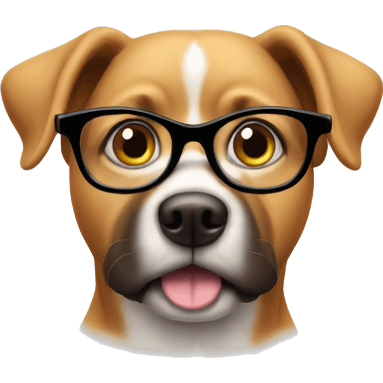 dog waering glasses emoji