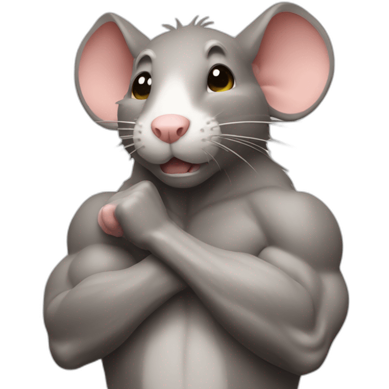 rat flexing biceps emoji