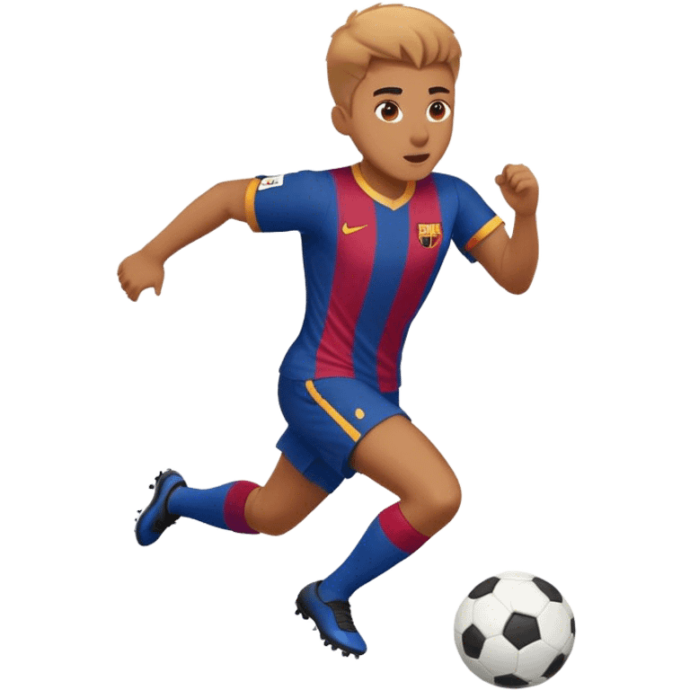 barca soccer player sprinting  emoji