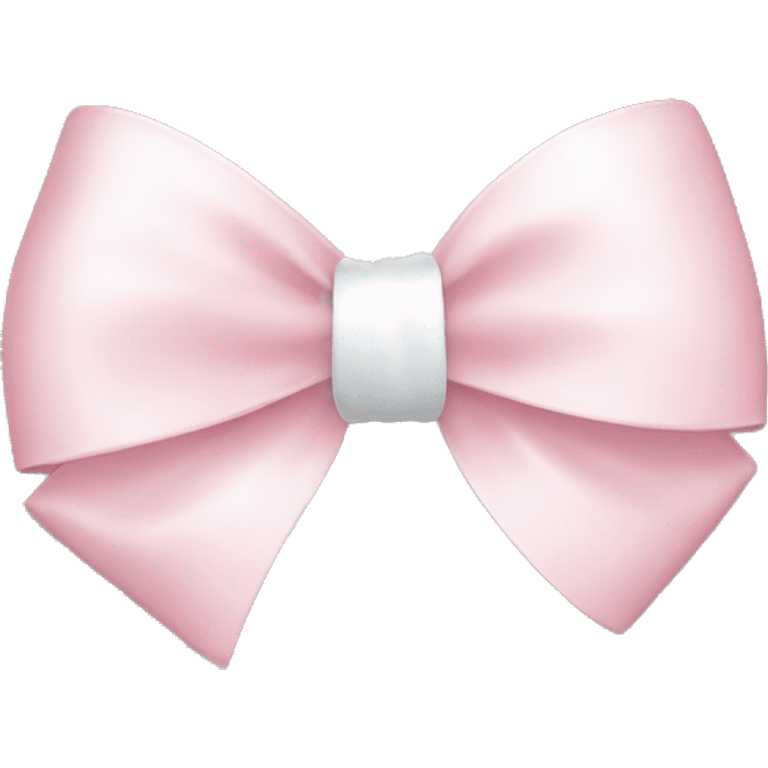 light pink bow with white ribbon around emoji