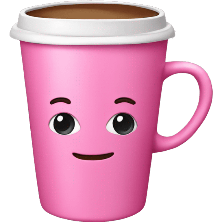 Pink coffee cup emoji