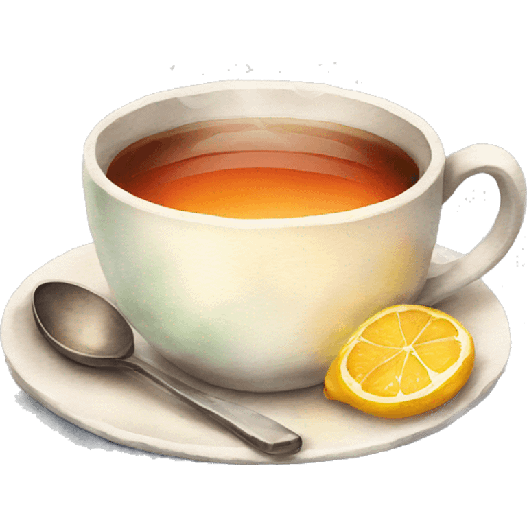 Aquarell Style cup of tea  emoji