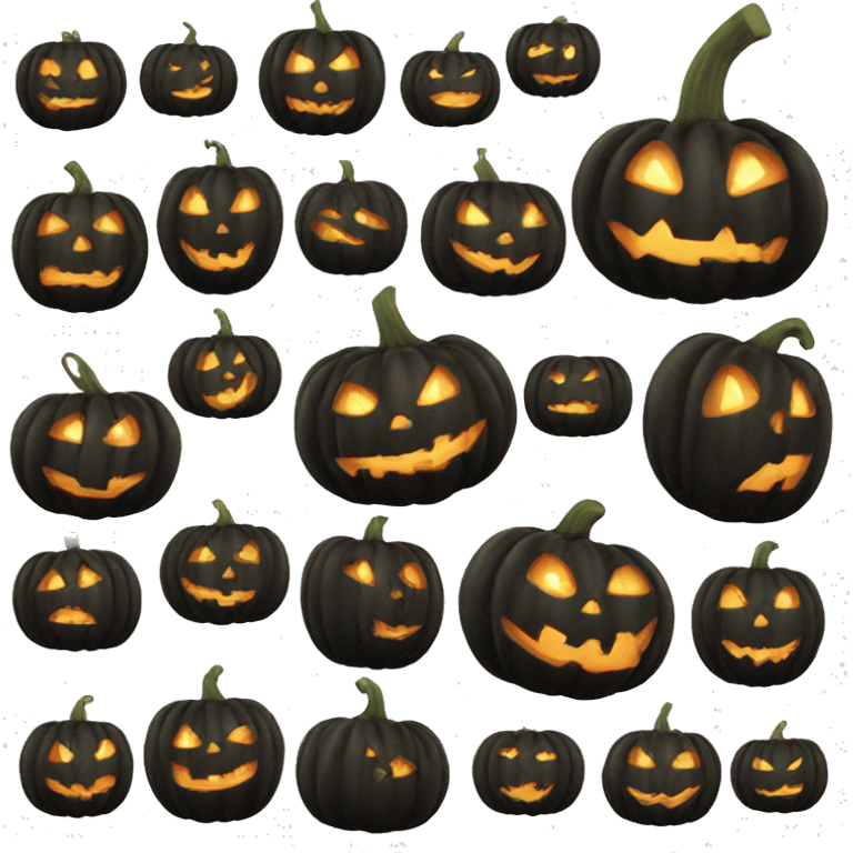 black halloween pumkin emoji