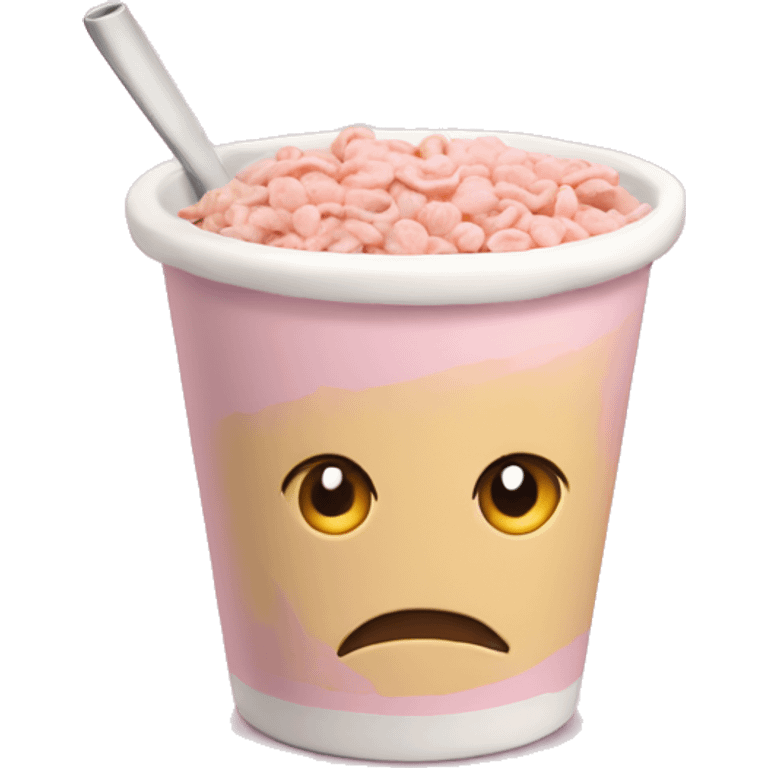 Light pink Cereal with milk emoji