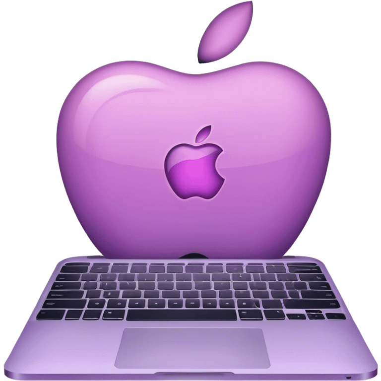 light purple laptop apple emoji