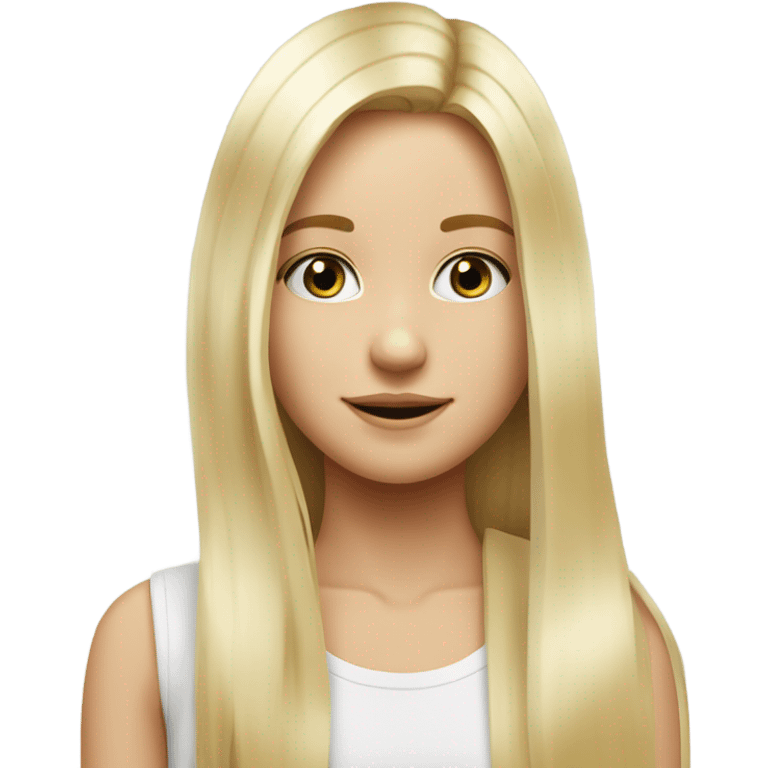 Garçon blanc cheveux blond avec fille blanche cheveux long blond lisse Garçon blanc cheveux blond lisse couple avec fille blanche cheveux long lisse blond  emoji