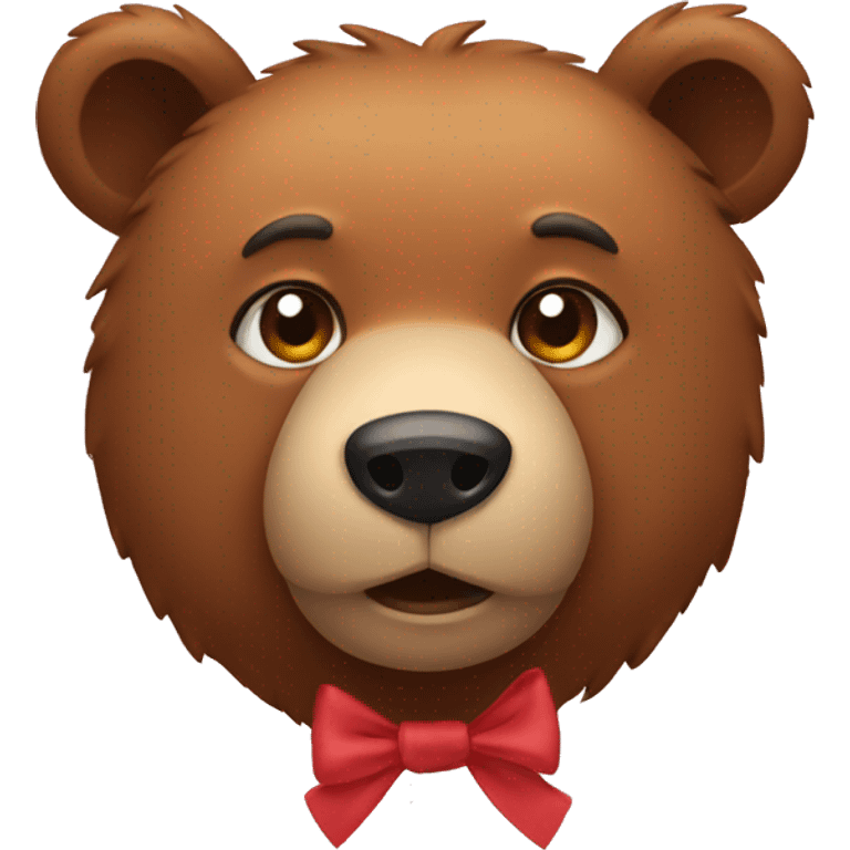 bear with bow emoji