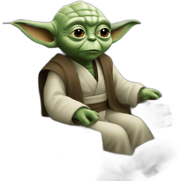 Maître Yoda dans un avion emoji