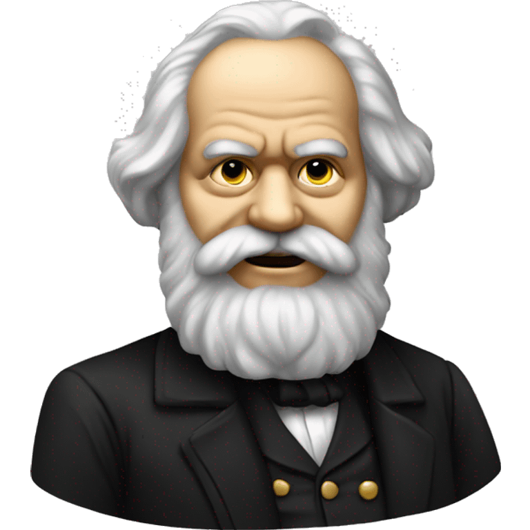 Karl Marx with mask emoji