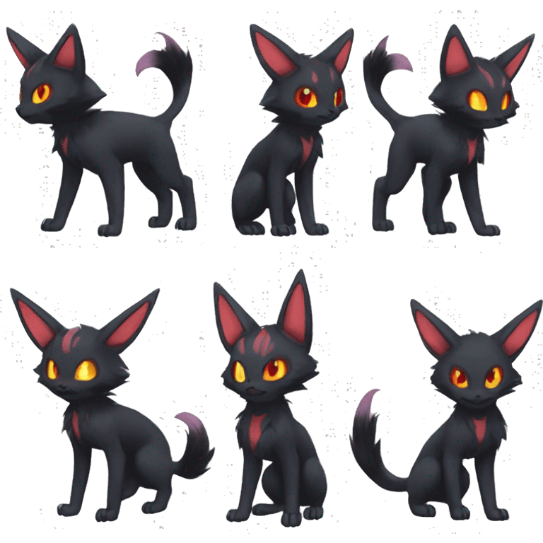 Umbreon-Litten-Espeon-Zorua-fusion-hybrid full body emoji