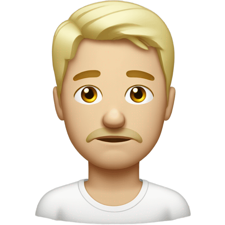 Sick Russian guy with blonde haircut and bags under his eyes emoji