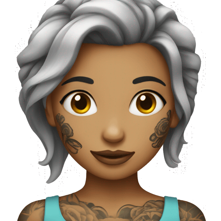 Tattooed girl emoji