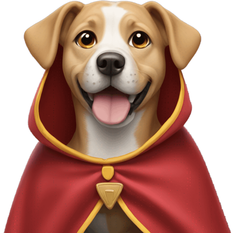 Dog wearing cape emoji