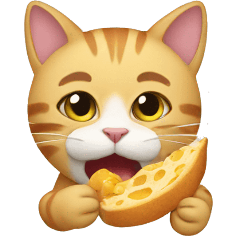 cat eating emoji