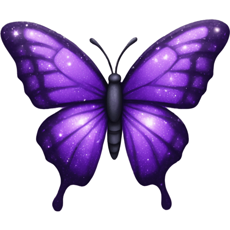 Dark Purple Butterfly Sparkly emoji