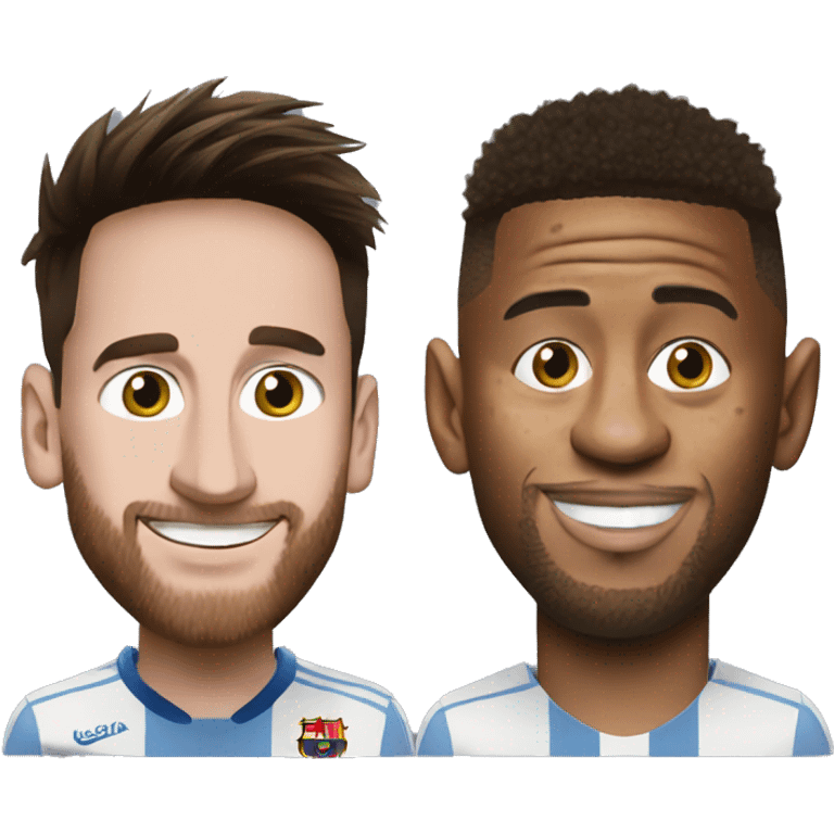 Messi with Neymar emoji