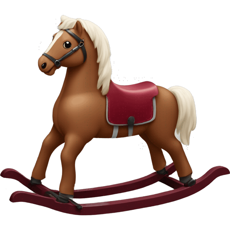 burgundy rocking horse emoji