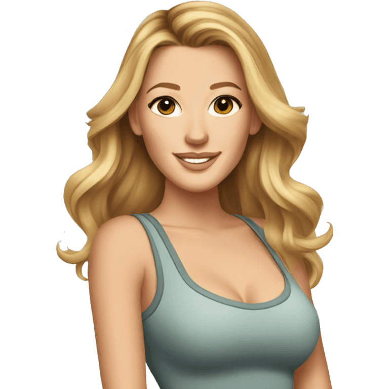 blake lively cartoon wearing tank top emoji