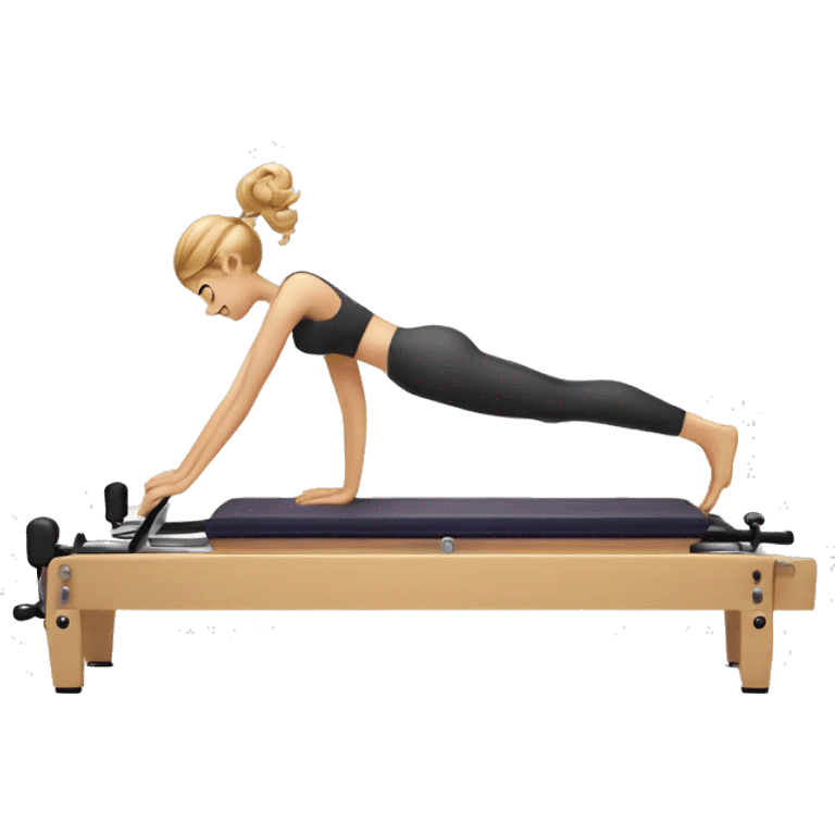 Pilates girl on reformer emoji