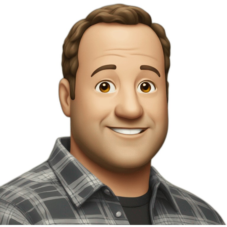 Kevin James in plaid shirt emoji