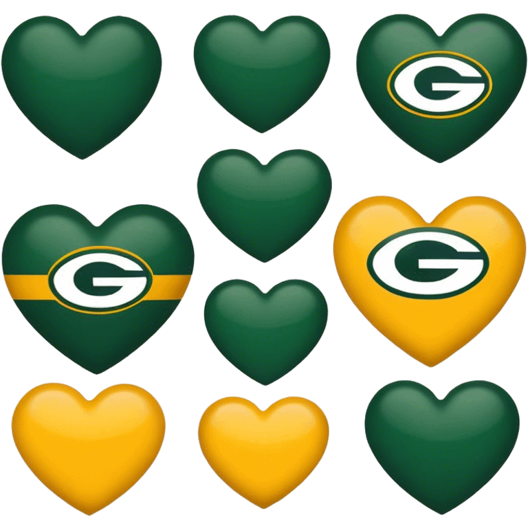 Packers color heart emoji  emoji