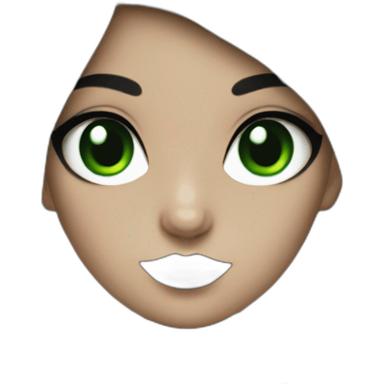 Goth girl Green eyes emoji