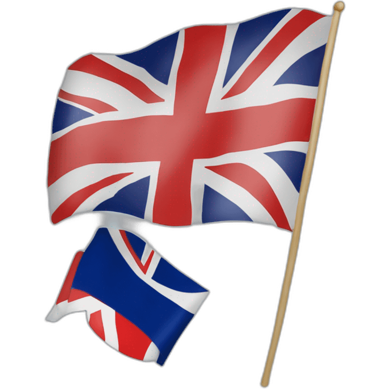 Drapeau mélangeant le drapeau français et britannique  emoji