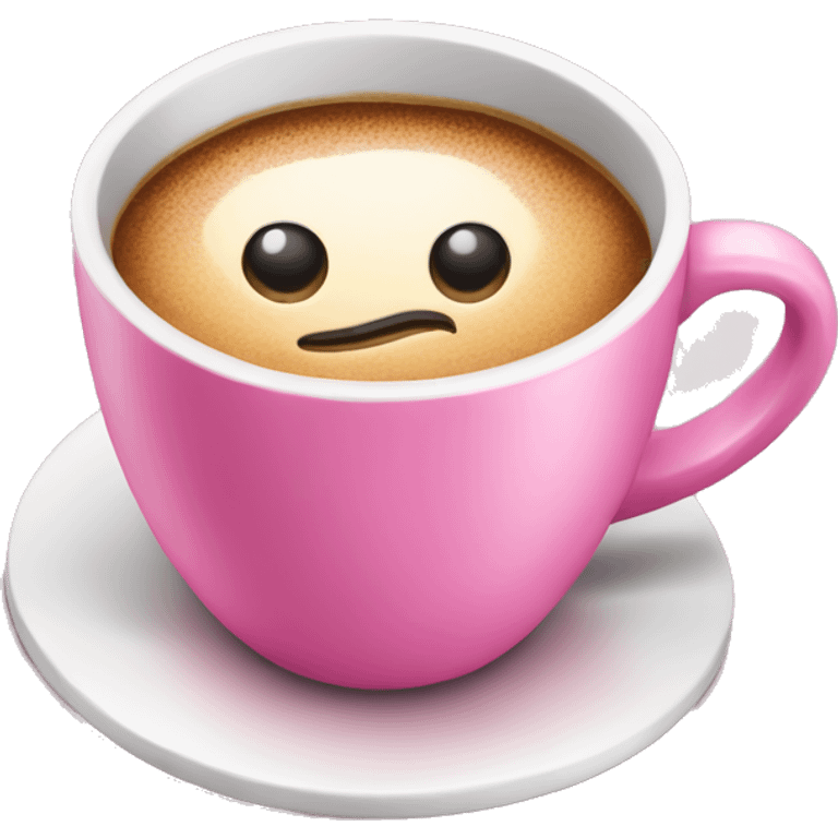 Pink coffee cup emoji