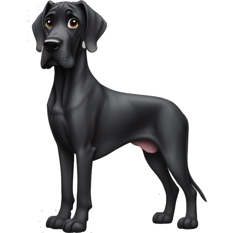 black great dane emoji