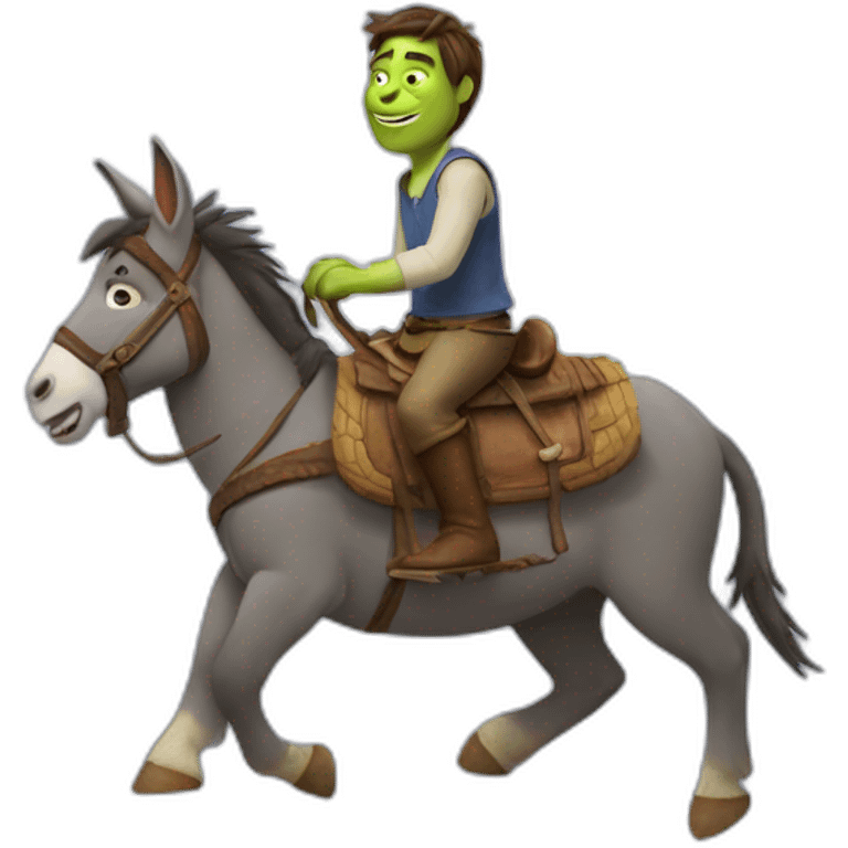 donkey riding Shrek emoji