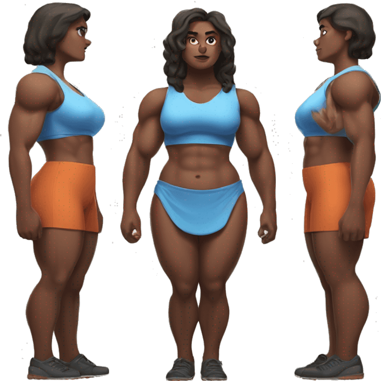 muscular gargantuan extremely muscular massive giant female woman gigantic biggest gargantuan emoji