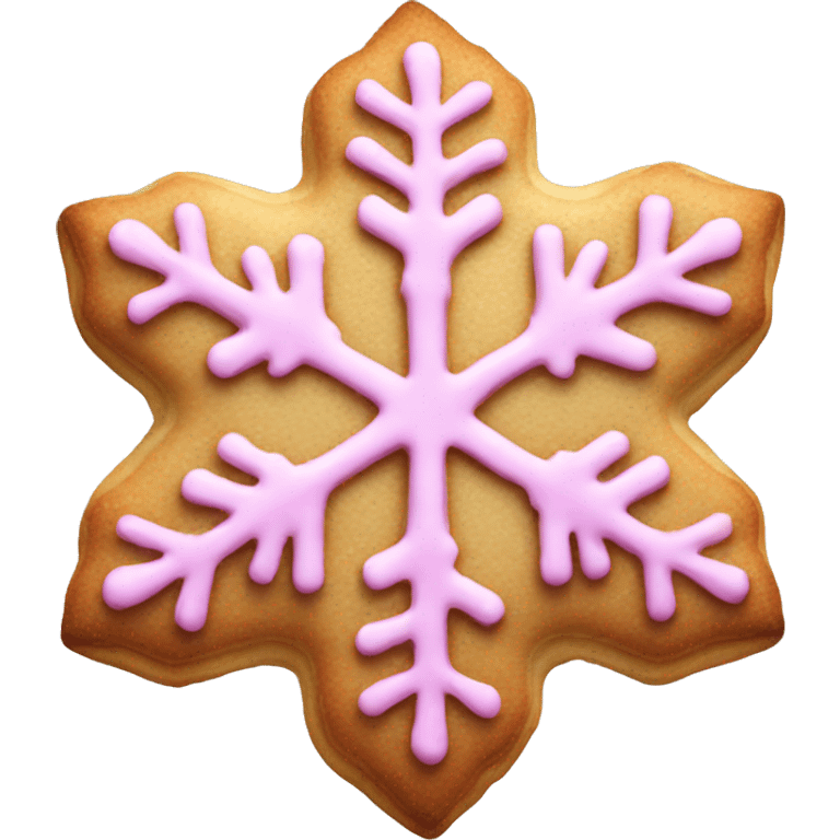 pink snowflake cookie  emoji