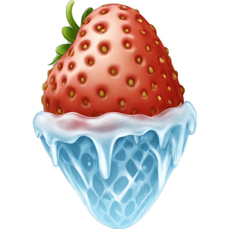 ice strawberry  emoji