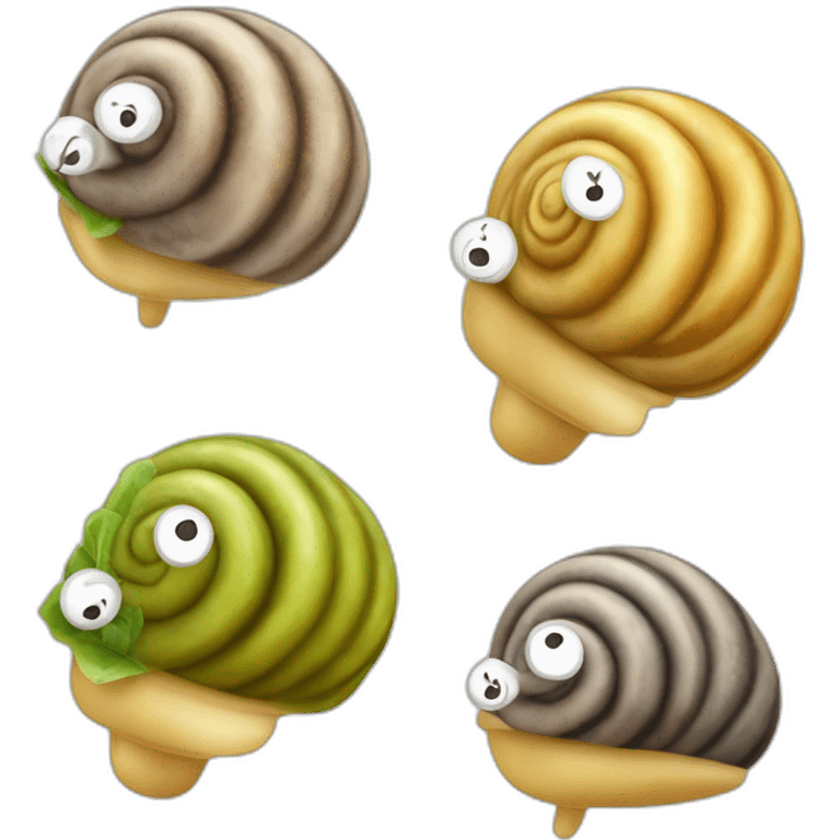 Escargots sur sucettes emoji