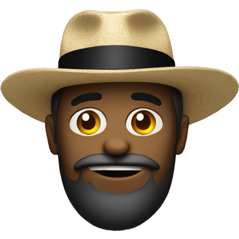 Gentlemen with black hat and whisky emoji