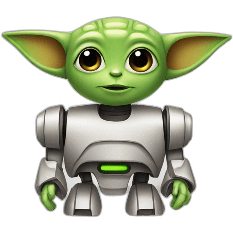 cute robot with yoda ears emoji