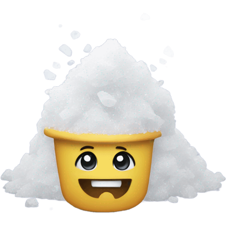 happy with a pile of salt emoji