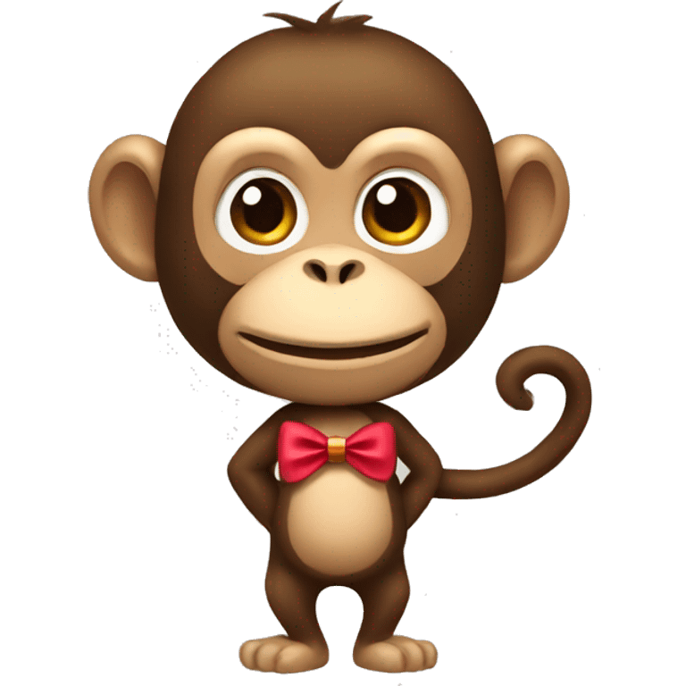 monkey with a bow emoji