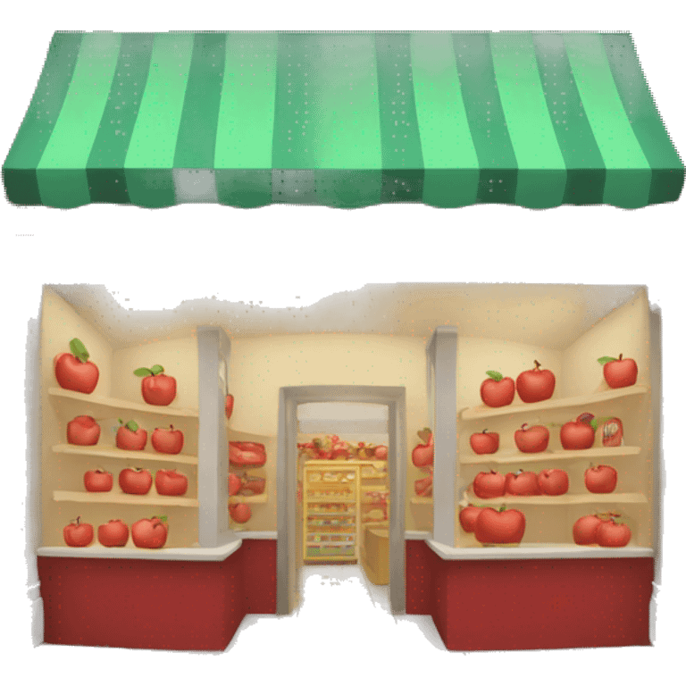 Red apple shop emoji