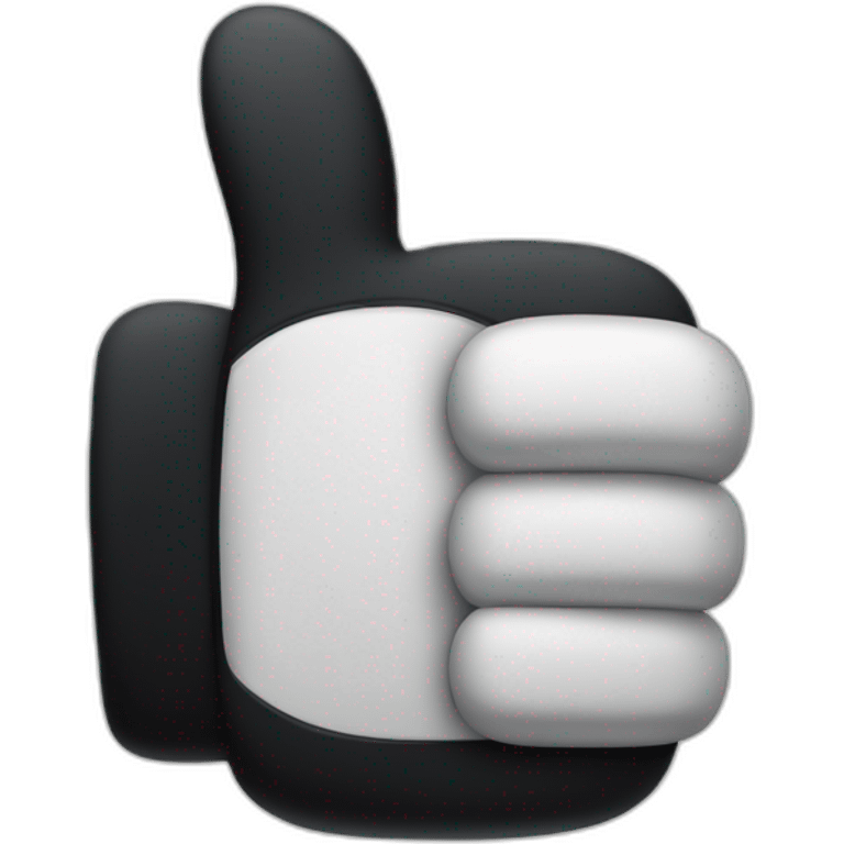 Thumbs up with black gloves on  emoji