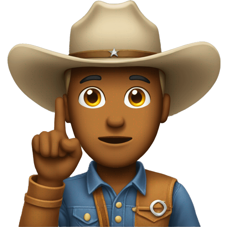 the cowboy emoji face saluting emoji