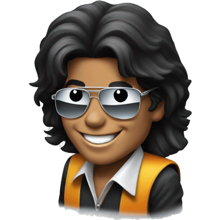 michael jackson playing computer games and smileing emoji