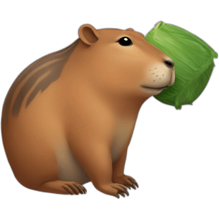 Capybara with a deka on its head emoji