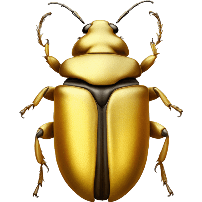 Golden beetle bug emoji