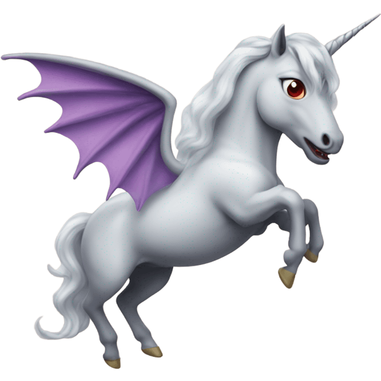 A flying devil unicorn emoji